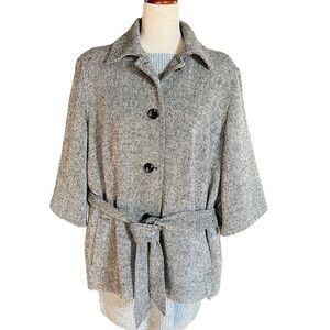 Gap Grey Wool Jacket with 3/4 Length Sleeve